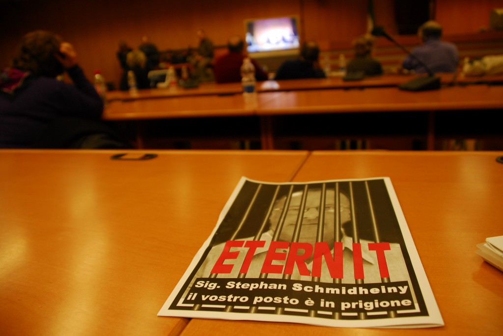 Procès Eternit de Turin, 13 février 2012 - photo Asso. HP